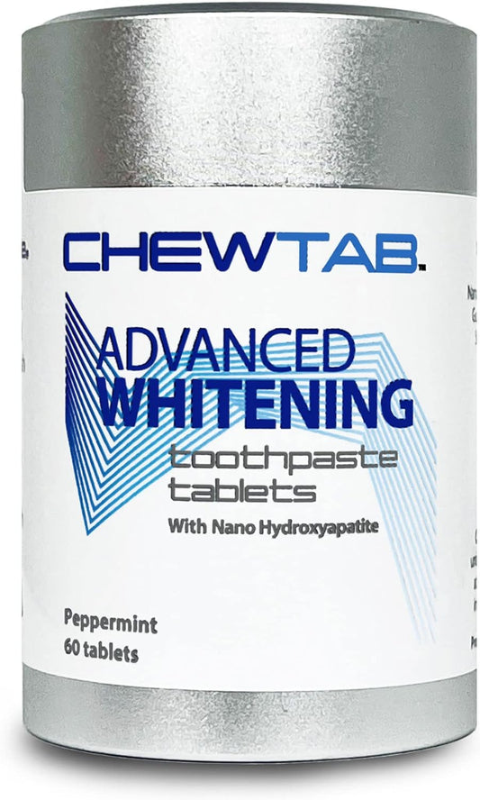 Weldental Chewtab Advanced Whitening Toothpaste Tablets with Nano Hydroxyapatite (Peppermint)