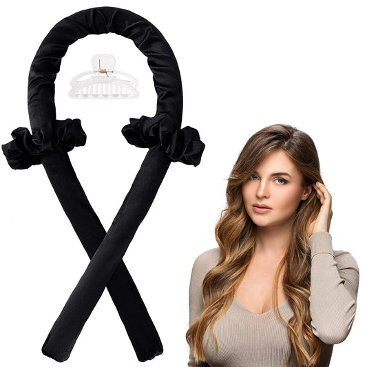 Heatless Curler - FAVIRZCE Hair Rollers Heatless Curling Rod Headband for Long Hair Soft Silk Curl Ribbon with Hair Scrunchies Clips Hair Curlers to Sleep in Styling Tools