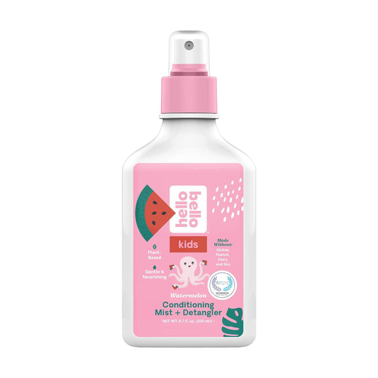 Hello Bello Kids Conditioning Mist + Detangler - Hypoallergenic Non-Greasy Leave-in Conditioning Spray - Vegan and Cruelty-Free - Watermelon Scented - 6.7oz