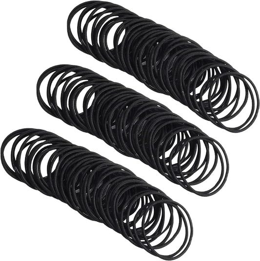 150PCS Black Hair Ties, elastic Hair Ties No Damage Ponytail Holder_for Thick and Curly Hair Hair Elastic Band_for Women or Men
