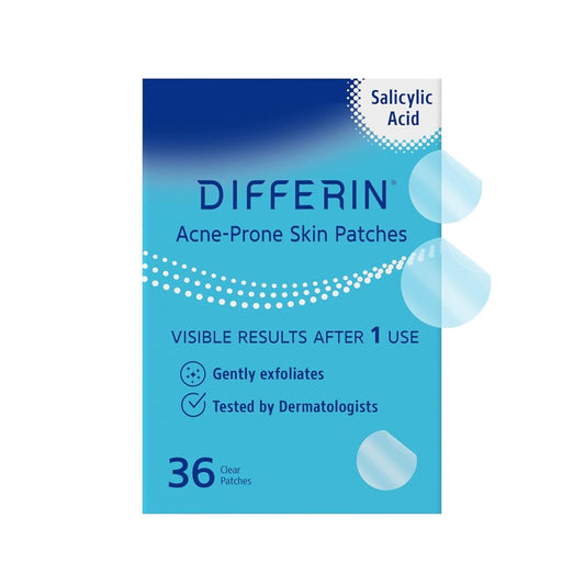 Differin Acne-Prone Skin Patches, Formulated with Salicylic Acid and Centella for early-stage imperfections, Fast Triple Action Power Patch for Day & Night, Dermatologist Tested, 36 Count
