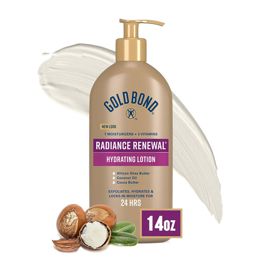Gold Bond Radiance Renewal Hydrating Lotion, 14 oz., for Visibly Dry, Flaky & Ashy Skin