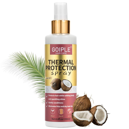 Heat Protectant Spray for Hair Heat Protectant Product- Coconut Hair Heat Protectant Benefit Treatment Spray Thermal Protector Spray- Heat Protectant Spray Paraben & Dye Free Protects Hair Heat Damage
