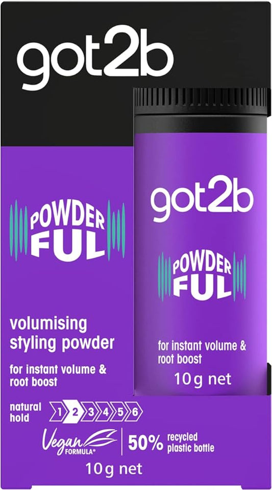 Got2B Schwarzkopf Powder'ful Unisex Root Hair Styling Powder, For Instant Volume and Root Boost, Vegan, 10g