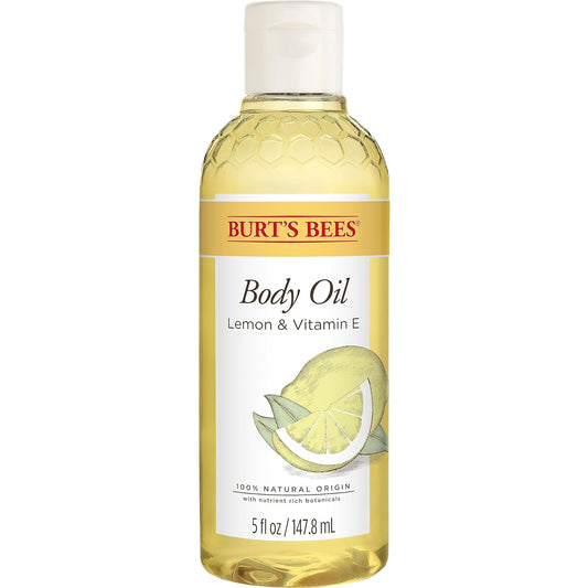 Burt's Bees Skin Care, Body Oil With Lemon and Vitamin E, 100% Natural, 5 Ounce (Packaging May Vary)