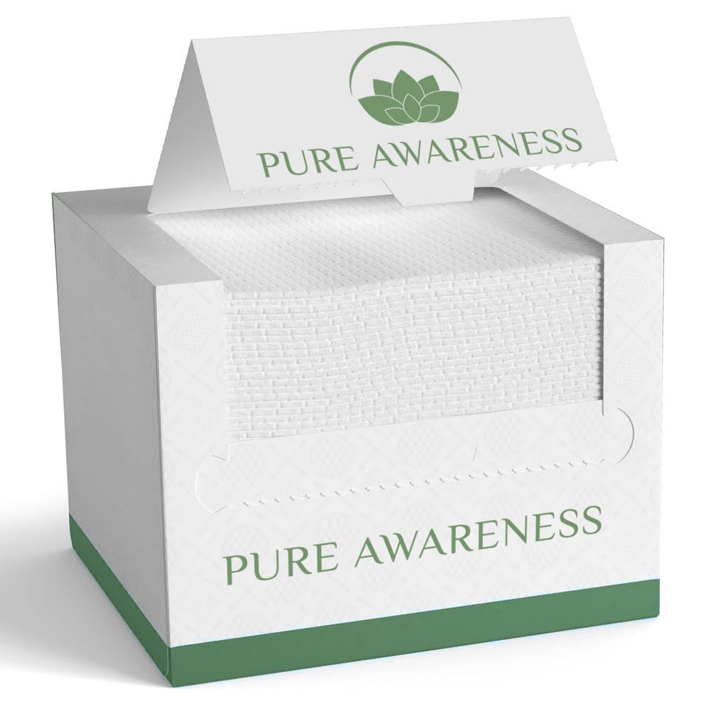 60 Disposable Face Towels - Ideal for Sensitive Skin, Makeup Removal, Travel - Soft, Thick, Biodegradable - Cruelty-Free