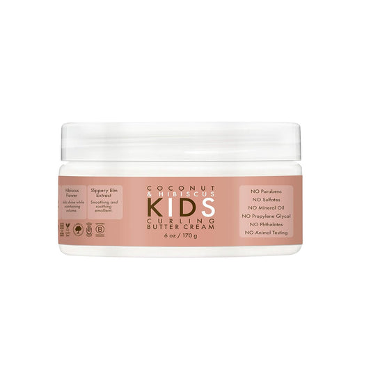 SheaMoisture Curling Styling Cream For Curl Definition Coconut & Hibiscus Curl and Detangle Kids Hair 6 oz