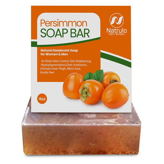 Persimmon Soap Bar for Body Odor Control Ð Purifying Deodorizing Body Wash with Japanese Persimmon & Green Tea Extract for Eliminating Nonenal Body Odor Ð Great for Skin Brightening,
