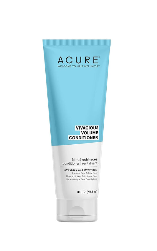 Acure ACURE Vivacious Volume Conditioner - & Echinacea 100% Vegan, White/Blue, Mint, 8 Fl Oz