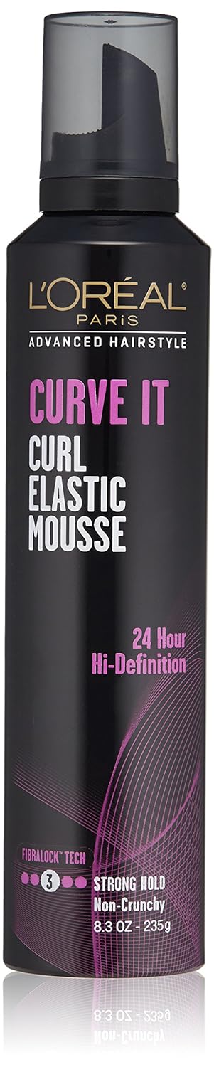 L'OrŽal Paris Advanced Hairstyle CURVE IT Curl Elastic Mousse, 8.3 oz. (Packaging May Vary)