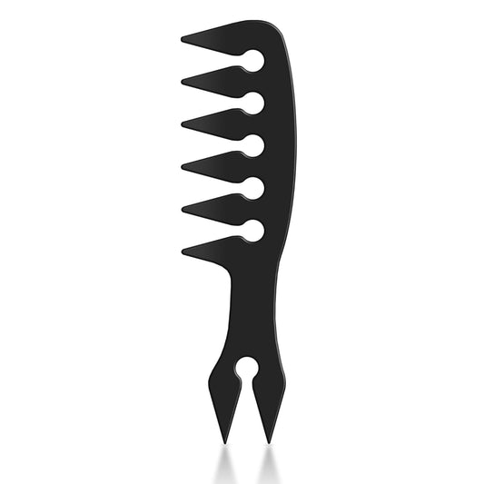 Tribal Chimp Hair Styling Comb, Wide Tooth Comb for Straight, Wavy, Curly, Colored Hair for Personal, Pro Use Ð Black