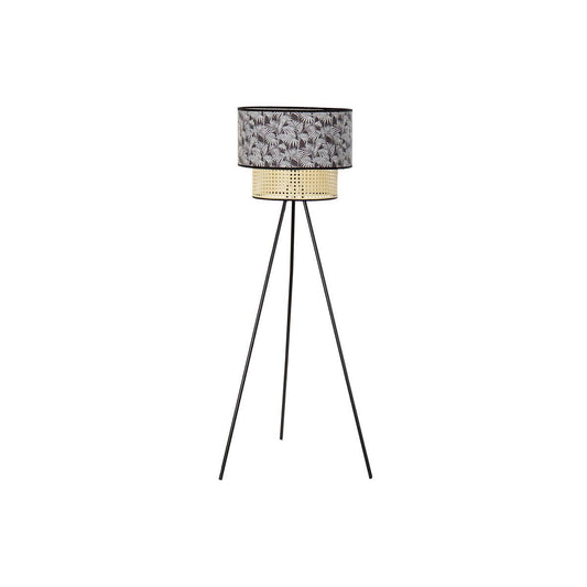 Floor Lamp DKD Home Decor Natural Black Metal Palms Polyester Colonial