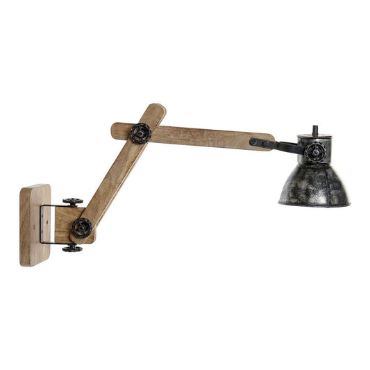 Wall Lamp DKD Home Decor Natural Black Metal Wood E27 25 W (18 x 78 x