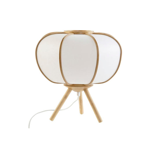 Desk lamp DKD Home Decor 34 x 34 x 33 cm Natural White Bamboo 220 V 50