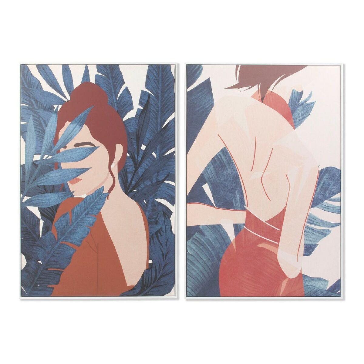 Painting DKD Home Decor Woman 83 x 4,5 x 123 cm Lady Tropical (2
