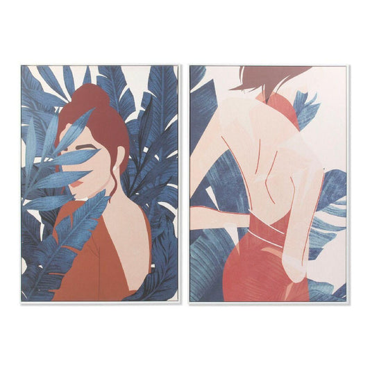 Painting DKD Home Decor Woman 83 x 4,5 x 123 cm Lady Tropical (2