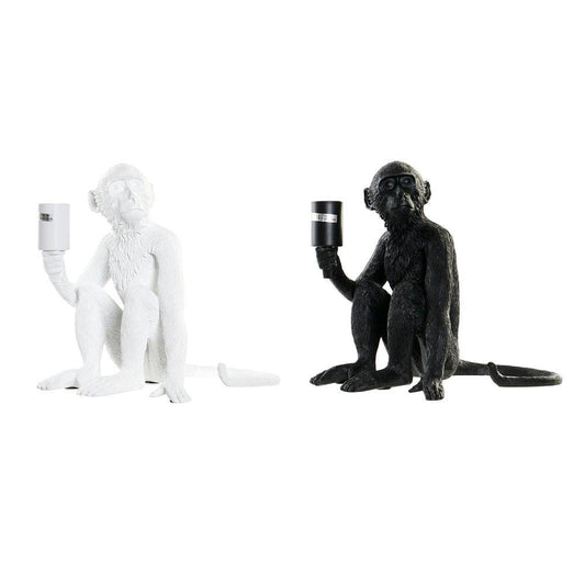 Desk lamp DKD Home Decor 33 x 32 x 31 cm Black White Resin 220 V 50 W