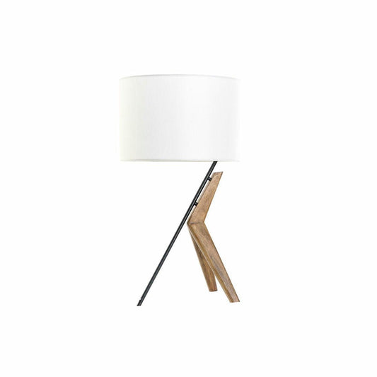 Desk lamp DKD Home Decor Black Metal Brown White Oak 220 V 50 W 35 x