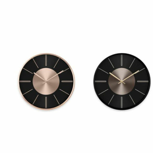 Wall Clock DKD Home Decor Black Copper Silver Aluminium Plastic Modern