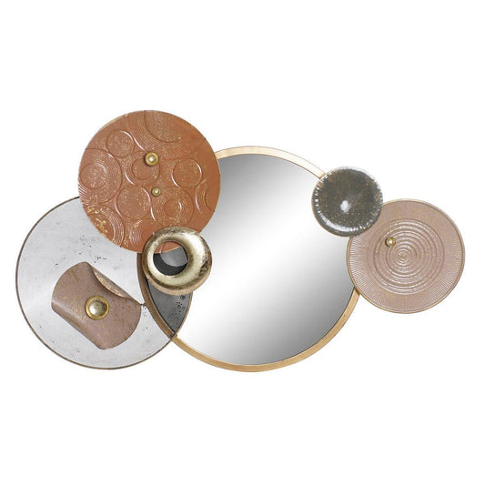 Wall Decoration DKD Home Decor Mirror Grey Golden Metal Terracotta