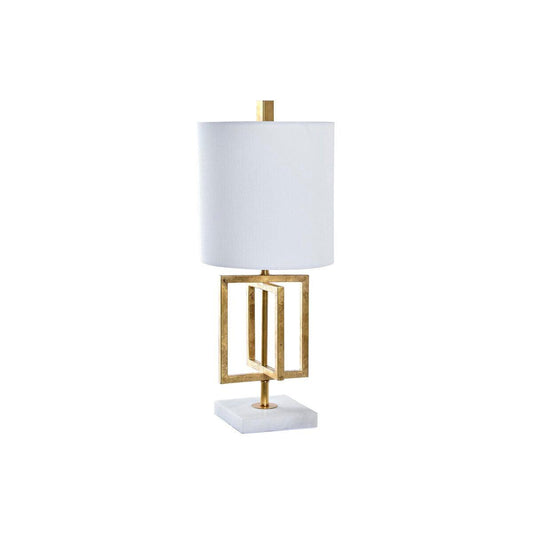 Desk lamp DKD Home Decor Golden Metal White 220 V 50 W 25 x 25 x 60 cm