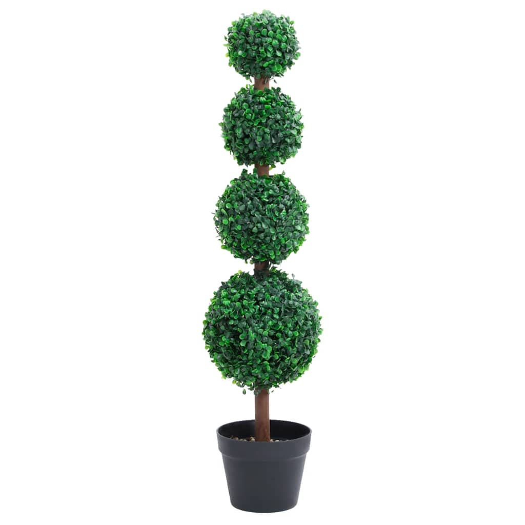 Artificial Boxwood Plant With Pot Ball Shaped Green 23.6&quot;
