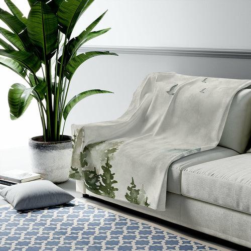 Birds Over Forest Blanket Plush Throw - zoter Shop