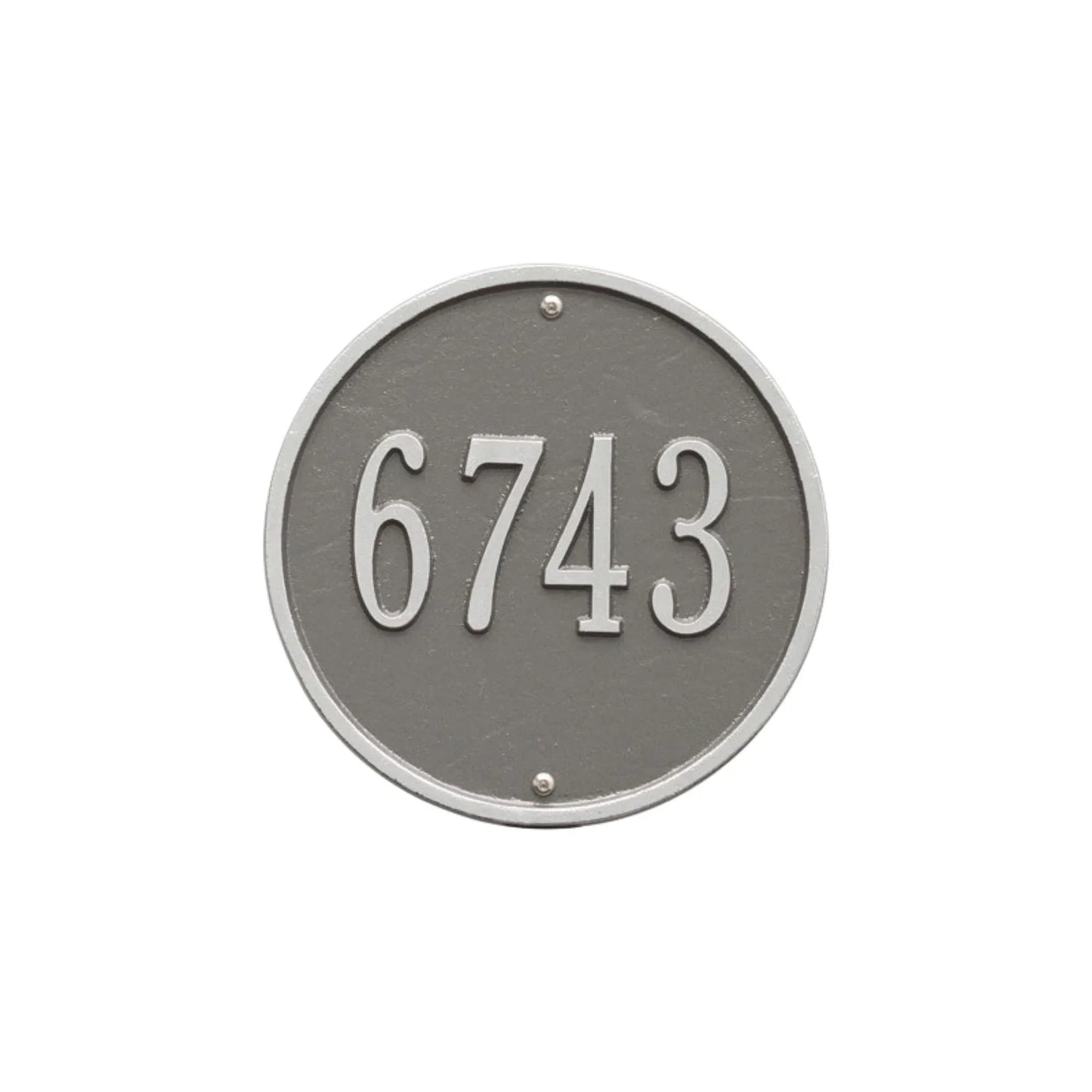 9'' One Line Round Wall Plaque - Available in Variety of Finishes - Address Signs & Mailboxes - The Well Appointed House