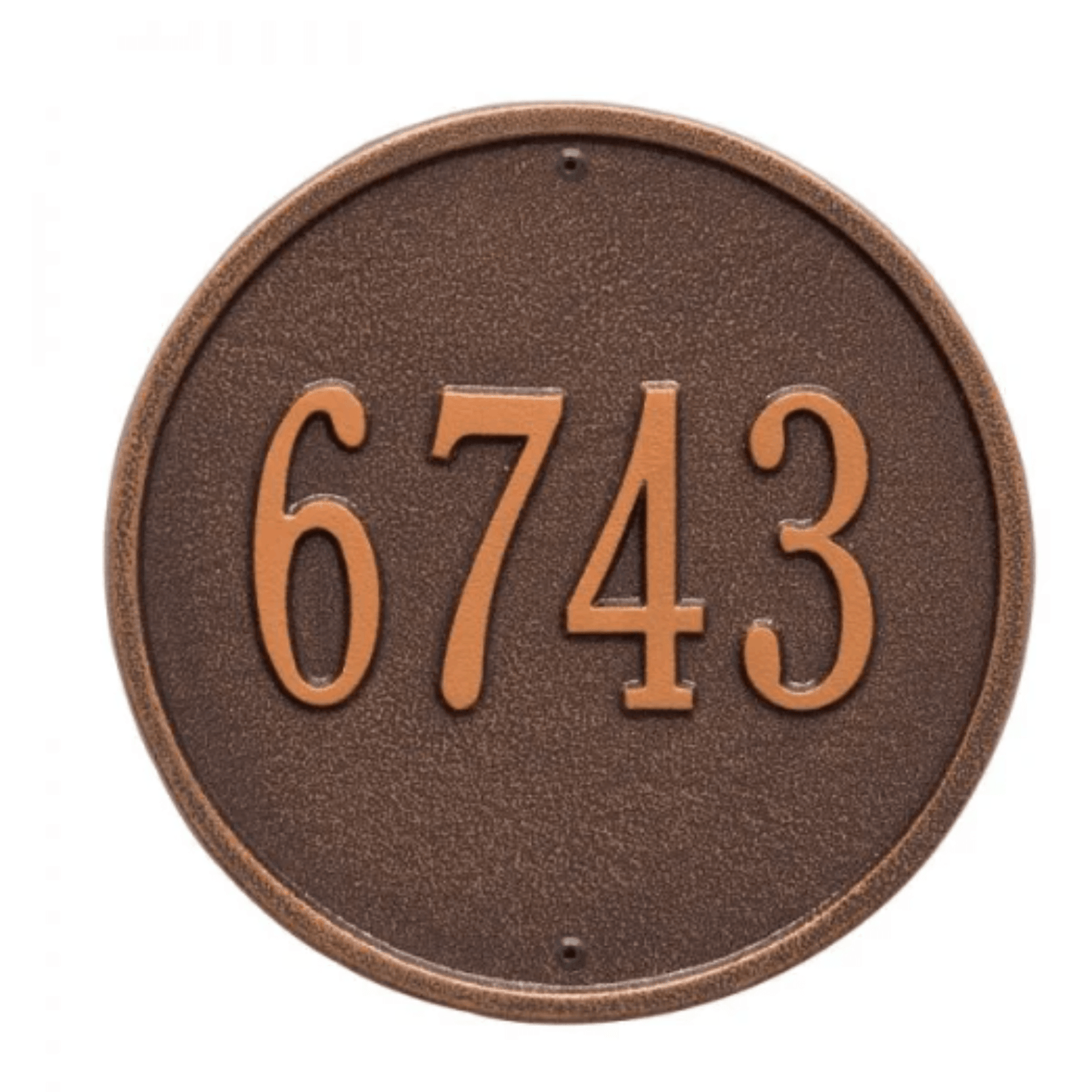 9'' One Line Round Wall Plaque - Available in Variety of Finishes - Address Signs & Mailboxes - The Well Appointed House