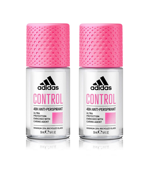 2xPack Adidas Control Deodorant Roll-On - 100 ml