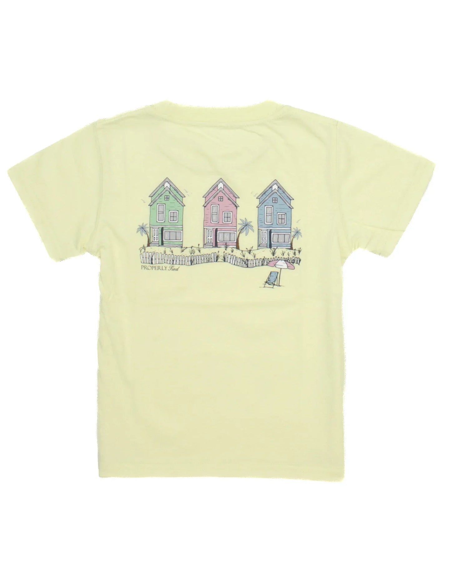 Girls SS Beach Retreat Tee, Light Yellow