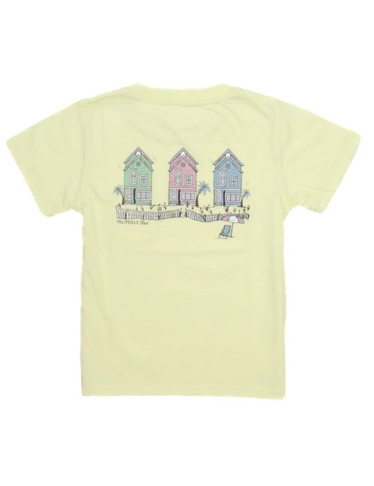 Girls SS Beach Retreat Tee, Light Yellow