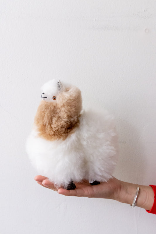 Medium Cream + Beige Alpaca