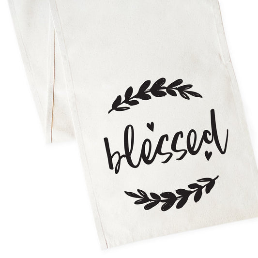 Blessed Cotton Canvas Table Runner