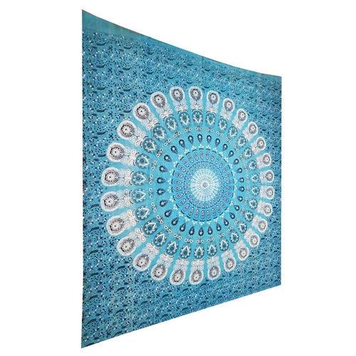Vibrant Peacock Mandala Tapestry - Zoter Shop