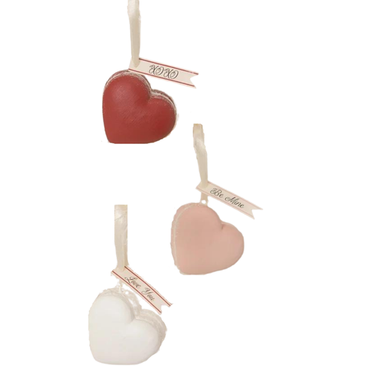 VALENTINE HEART MACARON ORNAMENTS