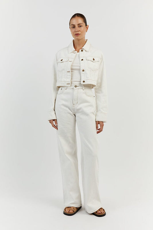 DEVIN OFF WHITE CROPPED JACKET Clothing DISSH Boutiques 12 OFF WHITE