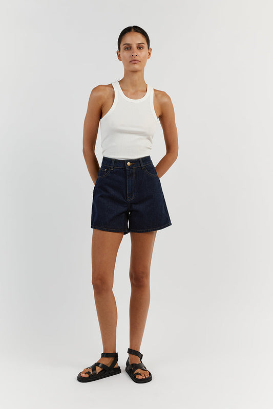 PIPER INDIGO DENIM SHORT Clothing DISSH Boutiques 12 INDIGO