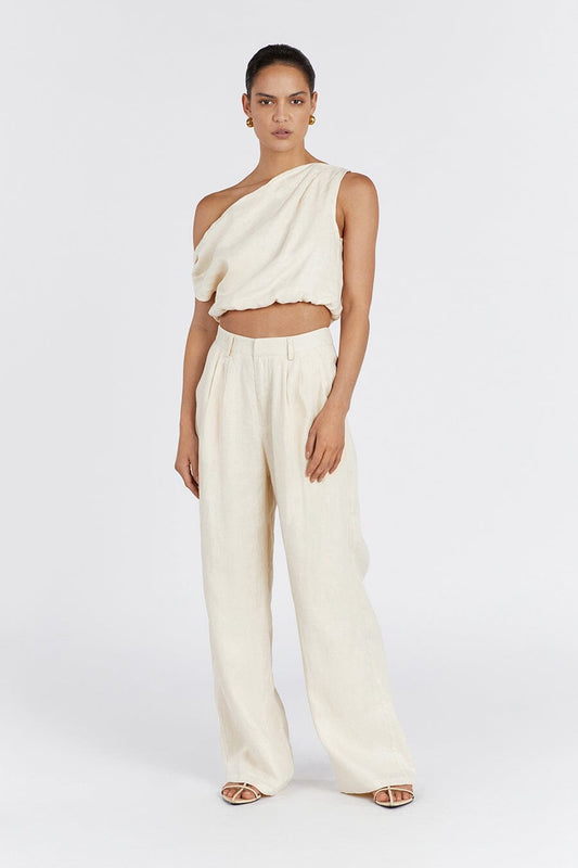 NORAH BUTTERMILK LINEN PANT Clothing DISSH Boutiques 8 BUTTER