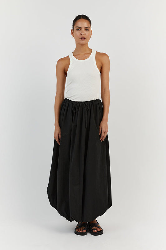 MONTY BLACK BUBBLE COTTON SKIRT Clothing DISSH Boutiques 16 BLACK
