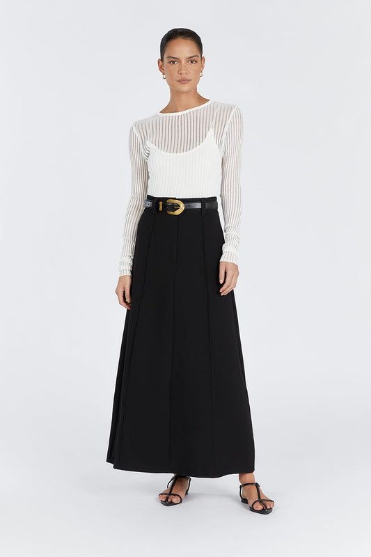 WILLA BLACK MAXI SKIRT Clothing DISSH Boutiques 12 BLACK