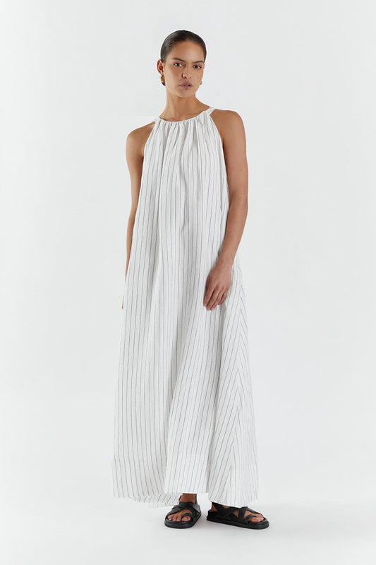 MARCEL WHITE HIGH NECK MAXI DRESS Clothing DISSH Boutiques 6 WHITE