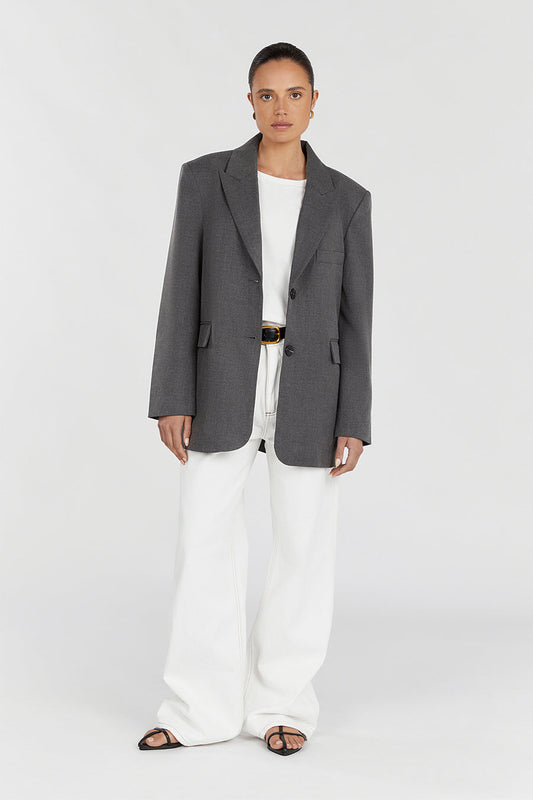 HARLEY CHARCOAL BOYFRIEND BLAZER Clothing DISSH Boutiques 12 CHARCOAL