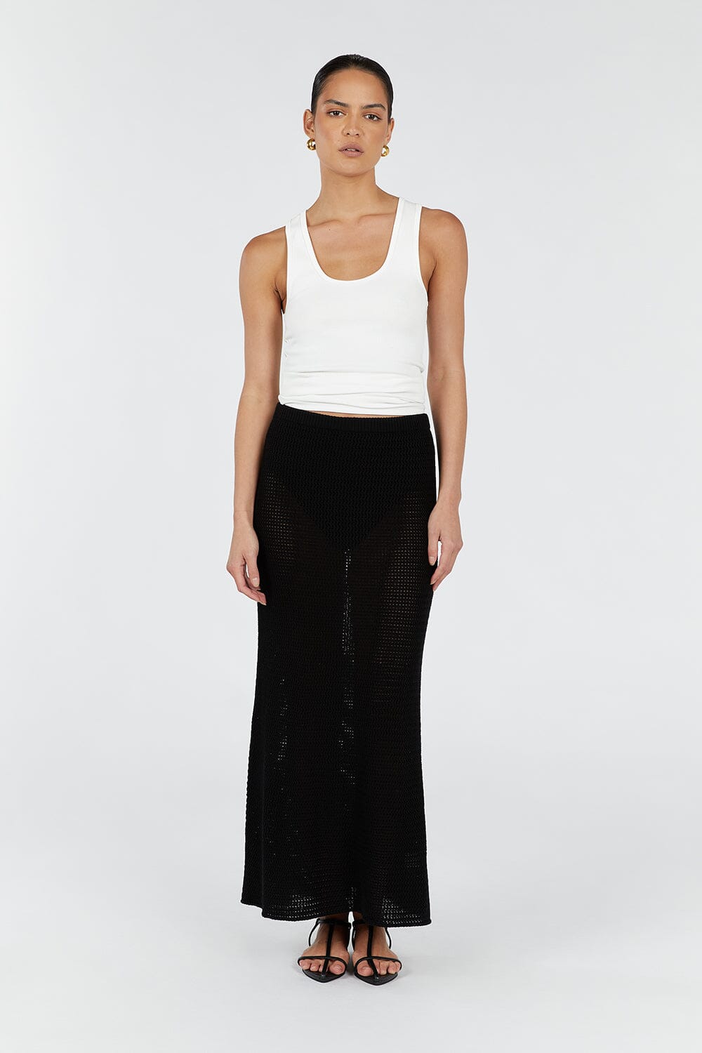 ZADIE BLACK CROCHET SKIRT