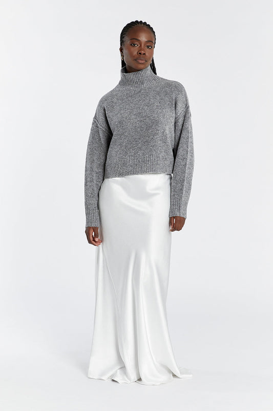 CLEO CHARCOAL MARLE CROPPED JUMPER Clothing DISSH Boutiques