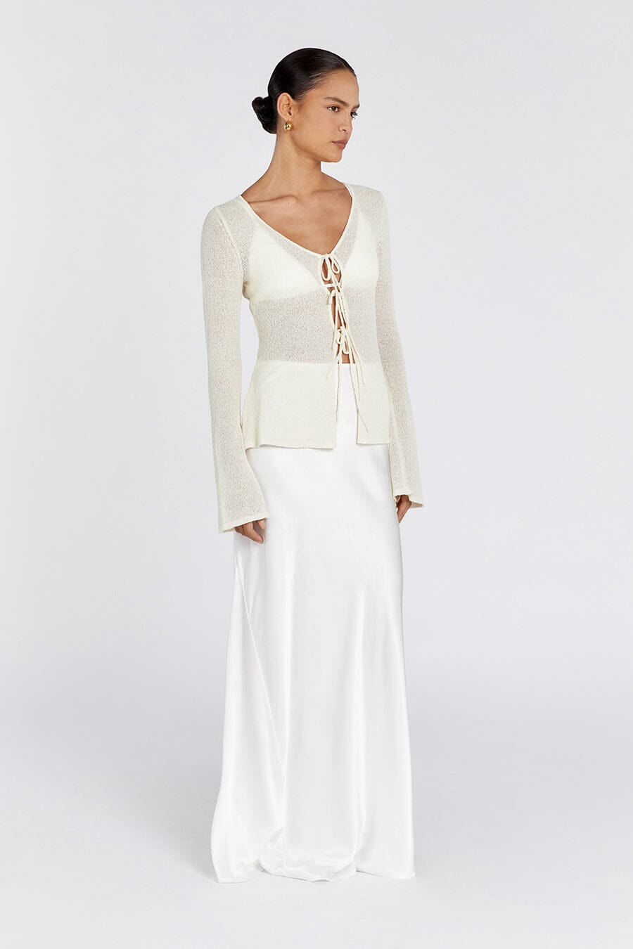 BREE CREAM LONG SLEEVE KNIT TOP