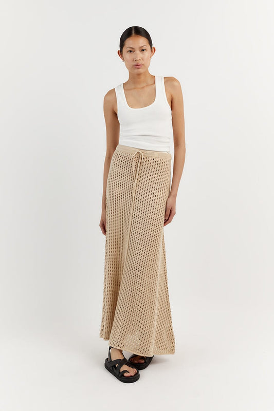 DENNY WHEAT A-LINE MAXI SKIRT Clothing DISSH Boutiques XXL WHEAT