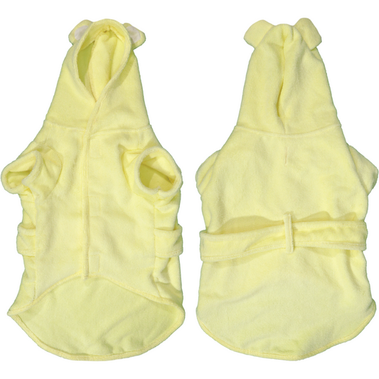 DOG BATH ROBE: Lemon {FINAL SALE}
