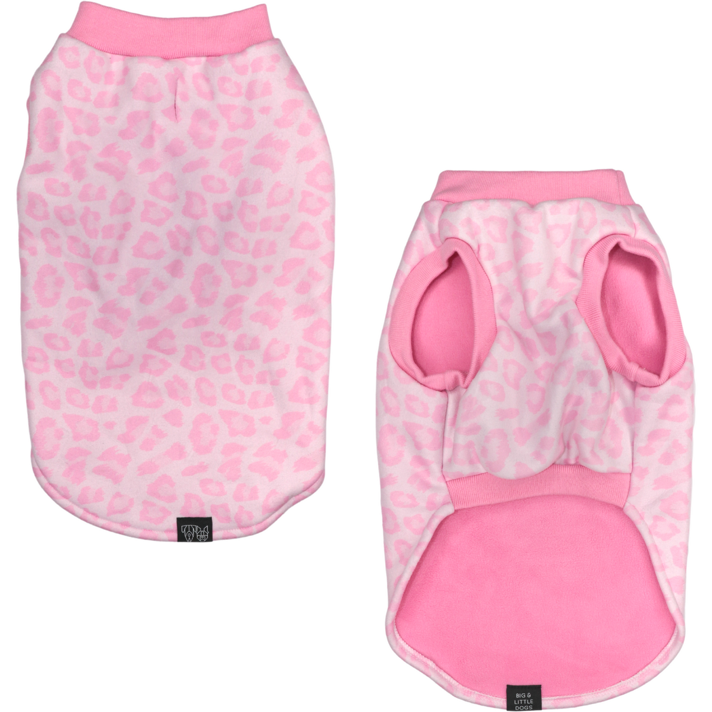 DOG FLEECE PYJAMAS: Pink Leopard {FINAL SALE}