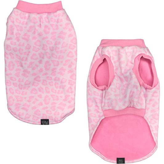 DOG FLEECE PYJAMAS: Pink Leopard {FINAL SALE}